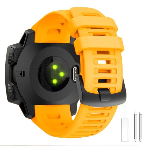 Armband für Garmin Instinct/Instinct 2/Instinct Solar/Instinct 2 Solar/Instinct Tactical/Instinct 2 Solar Tactical/Instinct Esports, Weiches Silikon Uhrenarmband Sport Ersatzarmband Wechselarmband von Osinaga