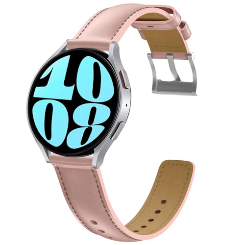 Osinaga 20mm Armband für Galaxy Watch 6, Ersatzarmband Leder Armband für Galaxy Watch 4/5/6 40mm 44mm, Galaxy Watch 6 Classic 43mm 47mm, Galaxy Watch 5 Pro 45mm, Galaxy Watch 4 Classic 42mm 46mm von Osinaga