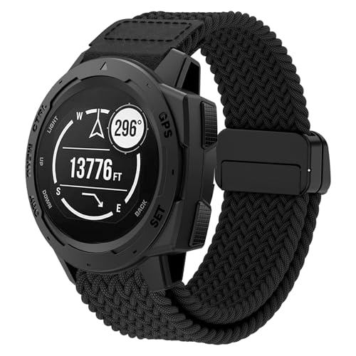 Osinaga Armband für Garmin Instinct/Instinct 2, Magnetisches Nylon Ersatzarmband für Instinct/Instinct 2/Instinct Solar/Instinct 2 Solar/Instinct Tactical/Instinct 2 Solar Tactical/Instinct Esports von Osinaga