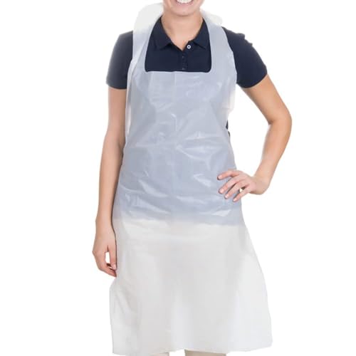 Osler & Walsh Premium-Einwegschürzen für Damen und Herren, 700 x 1170 mm, Polyethylen-Schürzen für Erwachsene, 16 Mikrometer, flach verpackt, Weiß, 1000 Stück von SHOW-ME