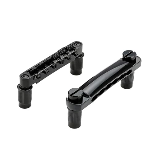 Osmond 12-Saiter-Sattel Tune-O- Bridge & Saitenhalter-Set für LP-E-Gitarrenteile (Schwarz) von Osmond