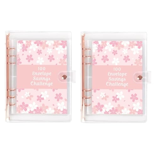 Osmond 2 Stück 100 Umschlag-Herausforderungsbinder - Einfache und Unterhaltsame Art, 5.050 Einsparungen zu Erzielen. das Herausforderungsbinder-Set Enthält Einen Budget-Binder. von Osmond