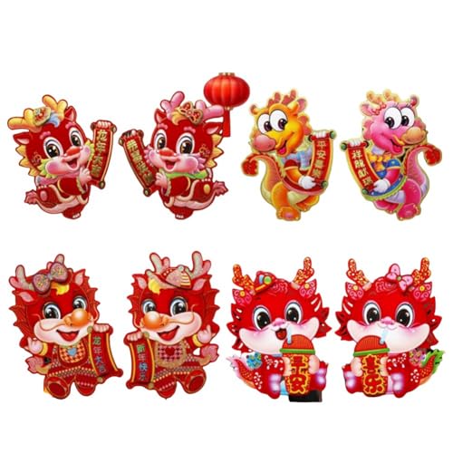 Osmond 4 Stile Cartoon Chinesischer Drache Tür-Aufkleber, Chinesisches Neujahr, Frühlingsfest, Party-Ornament Osmond 4 Stile Cartoon Chinesischer Drache Tür-Aufkleber, Chinesisches Neujahr, Frühlingsfest, Party-Ornament von Osmond