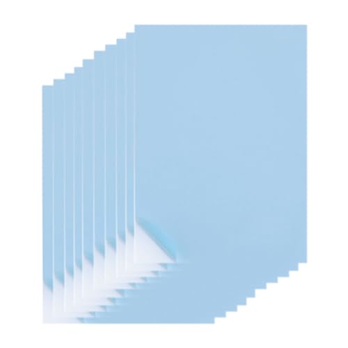 Osmond Aufkleberpapier, A4, Aufkleberetiketten, 21,0 X 29,4 Cm, für -/Tintenstrahldrucker, für Büro, Schule, Hellblau von Osmond