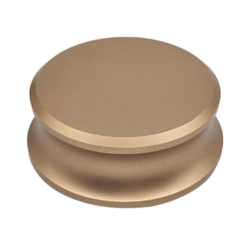 Osmond Gewichtsstabilisator für Vinyl-Schallplatten Aus Aluminium und Metall, Ausbalancierte Klemme für Plattenspieler, LP-Plattenspieler-Zubehör (Gold) von Osmond