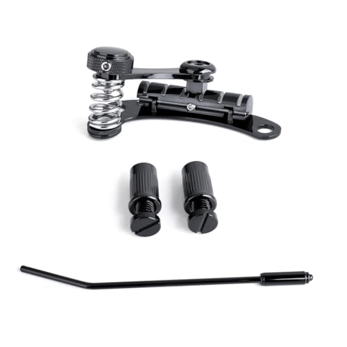 Osmond Gitarren-Vibrato-Saitenhalter-Tremolo, Flat-Top-Body-Tremolo-Einheit Vibrato-Brücke für LP E-Gitarren Schwarz Osmond Gitarren-Vibrato-Saitenhalter-Tremolo, Flat-Top-Body-Tremolo-Einheit Vibrato-Brücke für LP E-Gitarren Schwarz von Osmond