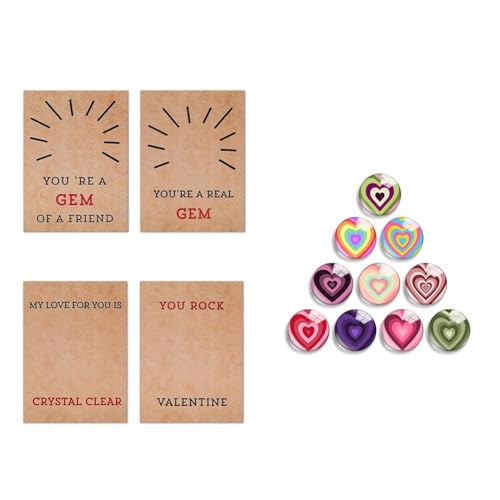Osmond Handgefertigte Grußkarten mit Herzförmigen Steinen, Valentinstagskarten-Set, 12er-Pack Osmond Handgefertigte Grußkarten mit Herzförmigen Steinen, Valentinstagskarten-Set, 12er-Pack von Osmond