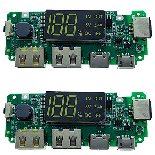 Osmond LED Dual USB 5V 2,4A Micro/Typ C USB Mobile Power Bank 18650 Lademodul Lithium-Batterieladekarte 2St Osmond LED Dual USB 5V 2,4A Micro/Typ C USB Mobile Power Bank 18650 Lademodul Lithium-Batterieladekarte 2St von Osmond