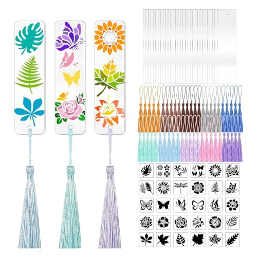 Osmond Leeres Acryl-Lesezeichen-Set, Klares Leeres Acryl-Lesezeichen, Tasseland-Malerei-Blumenmuster-Mustervorlage Osmond Leeres Acryl-Lesezeichen-Set, Klares Leeres Acryl-Lesezeichen, Tasseland-Malerei-Blumenmuster-Mustervorlage von Osmond