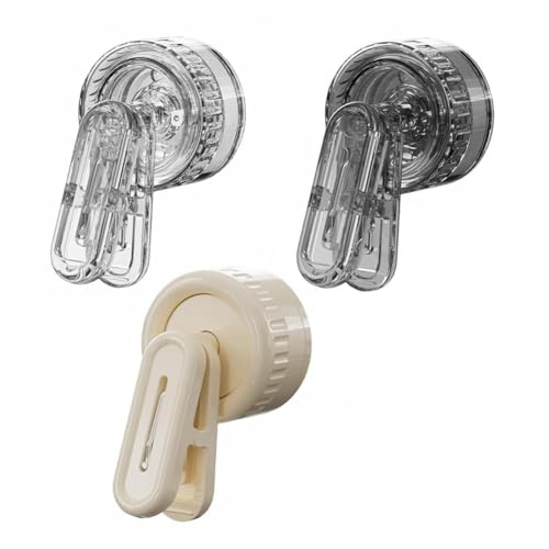 Osmond Pack mit 3 Drehbaren Saugnapf-Aufbewahrungsclips-Haken zum Aufhängen Von Accessoires im Büro oder zu Hause (D) von Osmond