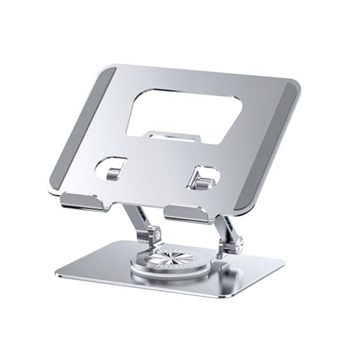 Osmond Universeller Laptop-Ständer mit Um 360° Drehbarer Basis, Höhenverstellbarem, in Mehreren Winkeln Verstellbarem, Faltbarem, Montiertem Lese-Bücherregal, Silberfarben, Langlebig, Einfache Install Osmond Universeller Laptop-Ständer mit Um 360° Drehbarer Basis, Höhenverstellbarem, in Mehreren Winkeln Verstellbarem, Faltbarem, Montiertem Lese-Bücherregal, Silberfarben, Langlebig, Einfache Install von Osmond