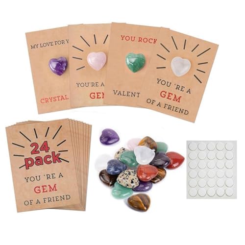Osmond Valentinstagsgeschenke-Set für Kinder - 24er Pack Valentinskarten-Set mit Herzform - Valentinsgeschenk-Austausch Osmond Valentinstagsgeschenke-Set für Kinder - 24er Pack Valentinskarten-Set mit Herzform - Valentinsgeschenk-Austausch von Osmond