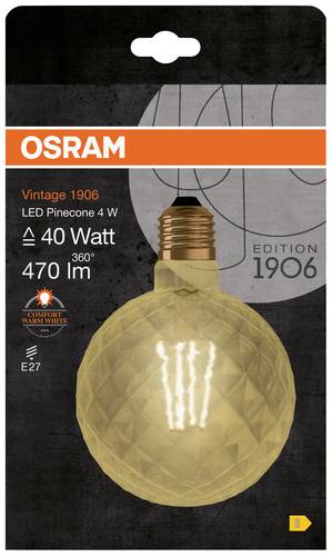 OSRAM 4058075092037 LED EEK E (A - G) E27 Globeform 4W = 40W Warmweiß (Ø x L) 125mm x 125mm 1St. von Osram