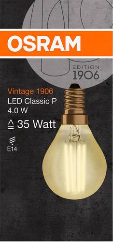 OSRAM 4058075293496 LED EEK F (A - G) E14 Tropfenform 4W = 35W Warmweiß (Ø x L) 45.0mm x 78.0mm 1St. von Osram
