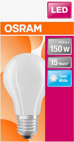 OSRAM 4058075305038 LED EEK D (A - G) E27 Glühlampenform 17W = 150W Kaltweiß (Ø x L) 70.0mm x 118 von Osram