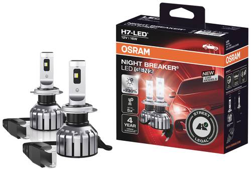 OSRAM 64210DWNBG2-2HFB LED Leuchtmittel Night Breaker® LED H7 16W 12V von Osram