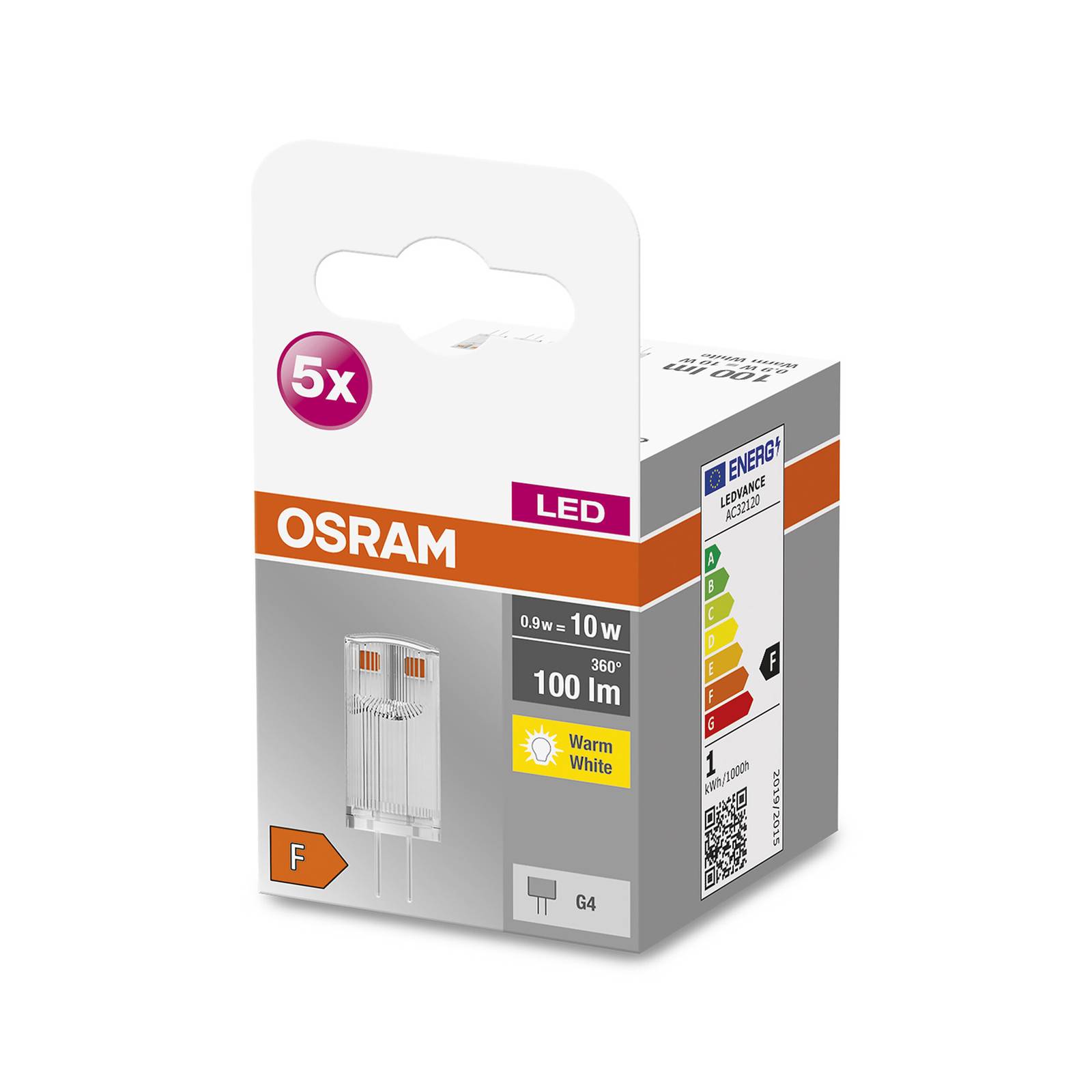 OSRAM Base PIN LED-Stiftsockel G4 0,9W 100lm 5er OSRAM Base PIN LED-Stiftsockel G4 0,9W 100lm 5er von Osram