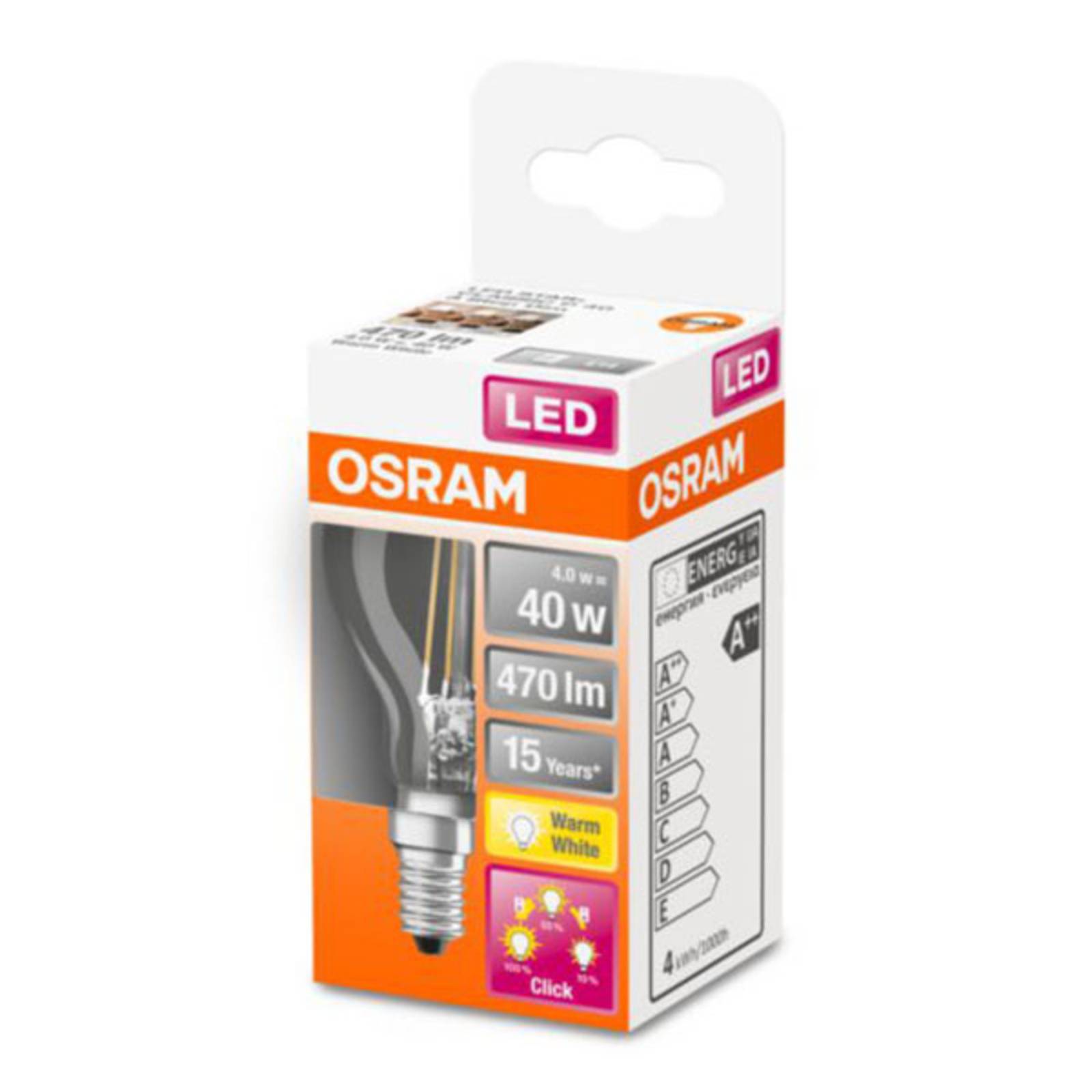 OSRAM Classic P LED-Lampe E14 4W 827 3-Step-dim OSRAM Classic P LED-Lampe E14 4W 827 3-Step-dim von Osram