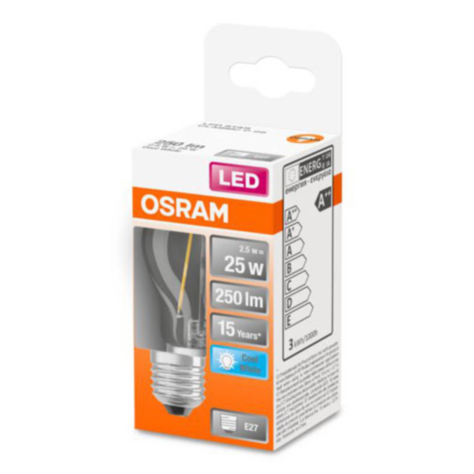 OSRAM Classic P LED-Lampe E27 2,5W 4.000K klar OSRAM Classic P LED-Lampe E27 2,5W 4.000K klar von Osram