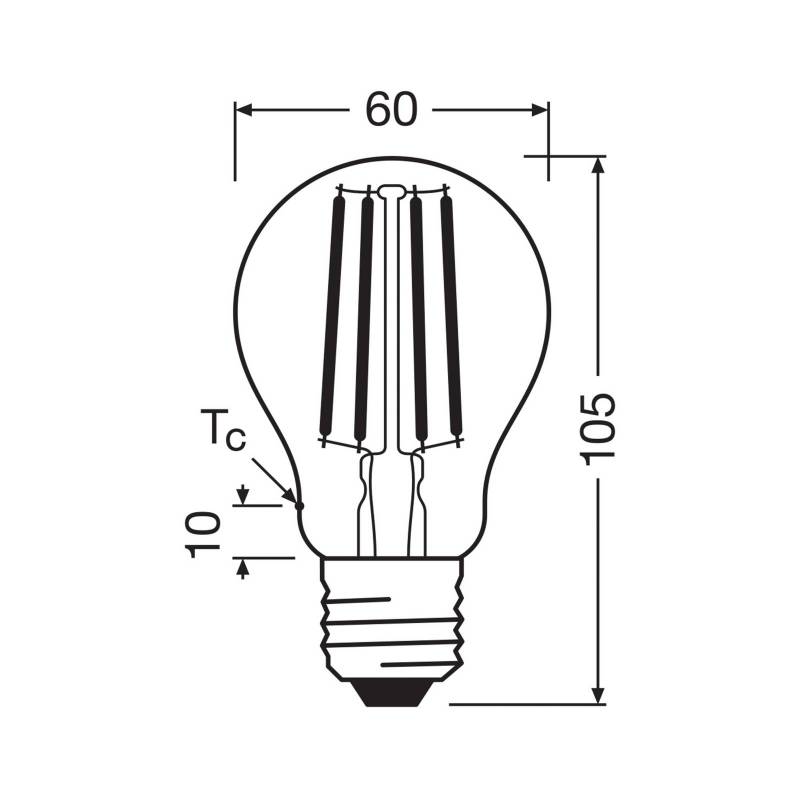 OSRAM LED Birne Filament E27 3,8W 827 EEK A 3er-Pack von Osram