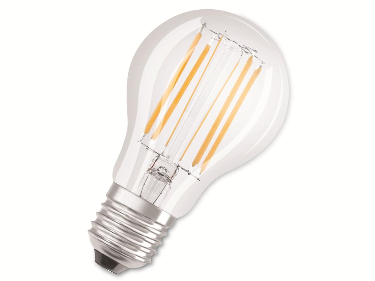 OSRAM LED-Filament-Lampe, CLA75, E27, EEK: D, 7,5W, 1055lm, 2700K, 3 Stk OSRAM LED-Filament-Lampe, CLA75, E27, EEK: D, 7,5W, 1055lm, 2700K, 3 Stk von Osram