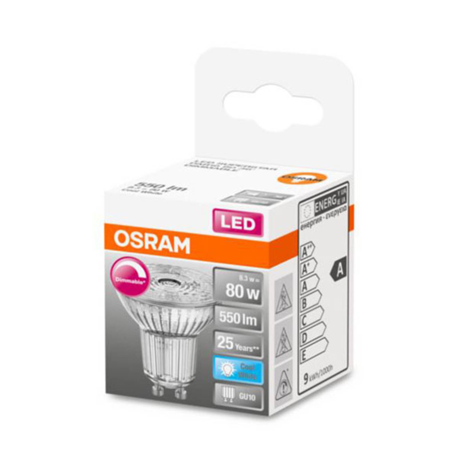 OSRAM LED-Glas-Reflektor GU10 8,3W 940 36° dimmbar von Osram