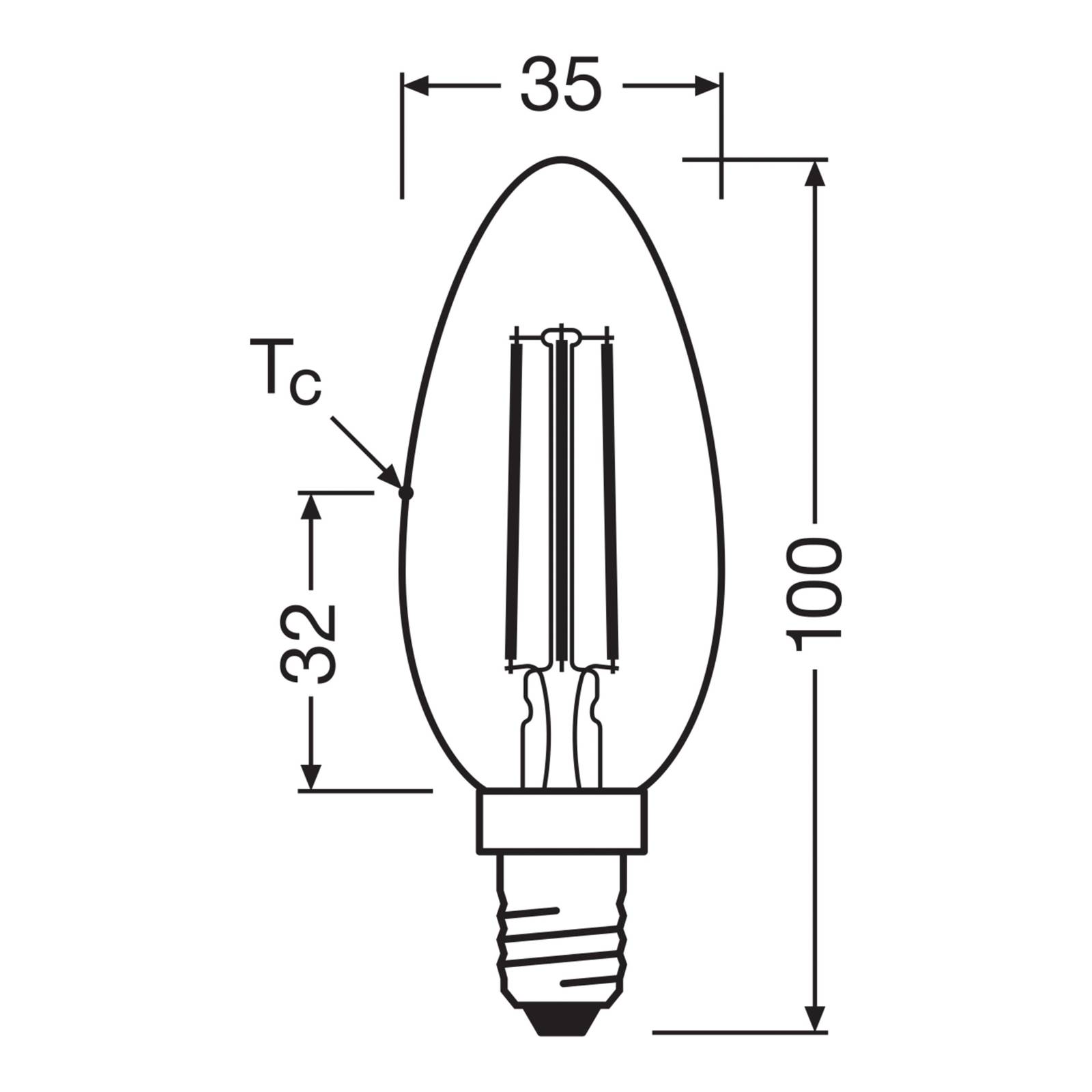 OSRAM LED Kerze Filament E14 2,2W 2700K 470lm 2er-Pack OSRAM LED Kerze Filament E14 2,2W 2700K 470lm 2er-Pack von Osram