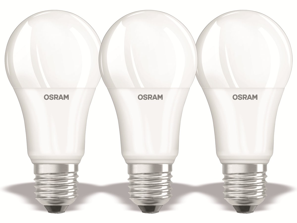OSRAM LED-Lampe BASE C60, E27, EEK: F, 14W, 1521 lm, 2700 K, 3 Stück OSRAM LED-Lampe BASE C60, E27, EEK: F, 14W, 1521 lm, 2700 K, 3 Stück von Osram