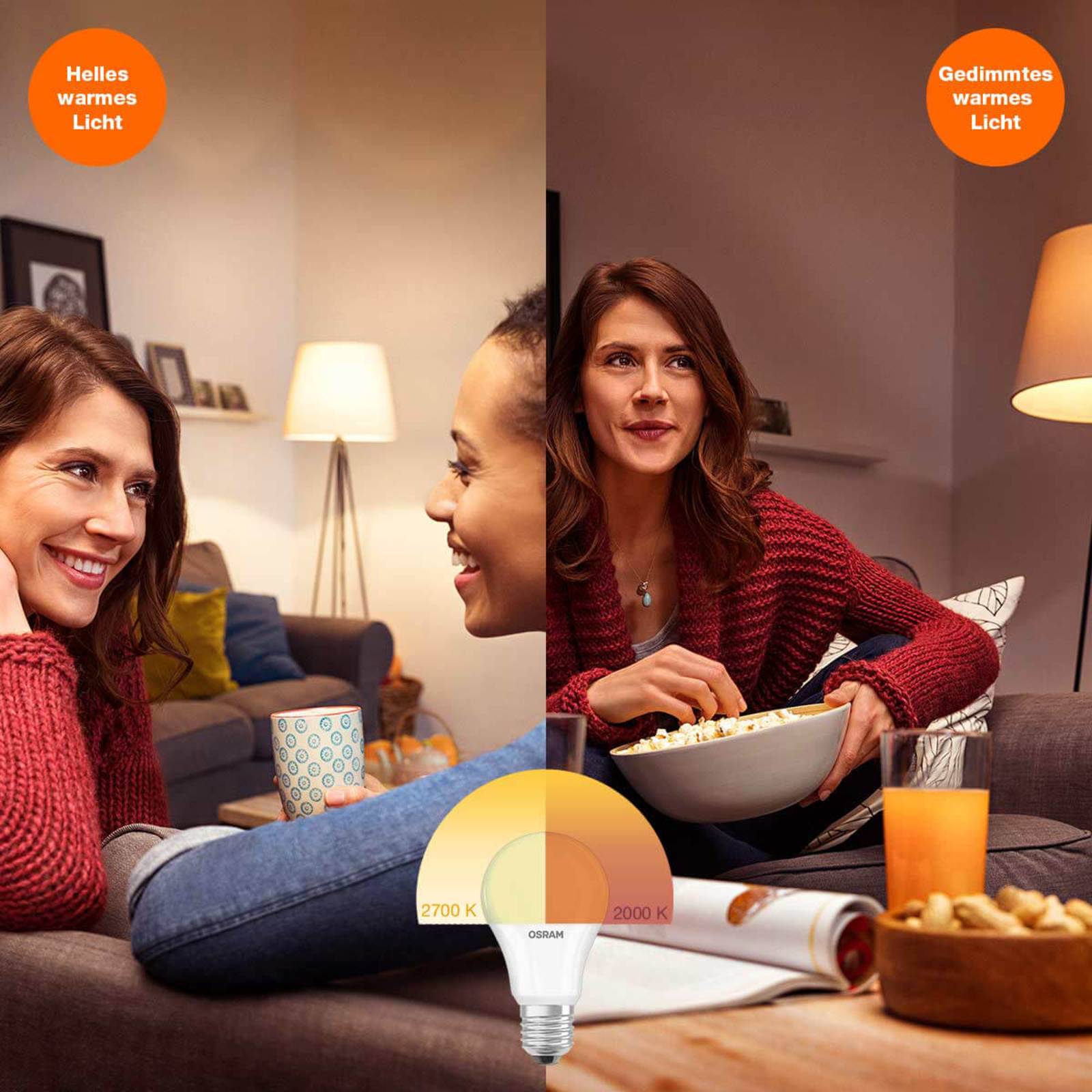 OSRAM LED-Lampe E27 7W warmweiß GLOWdim klar OSRAM LED-Lampe E27 7W warmweiß GLOWdim klar von Osram