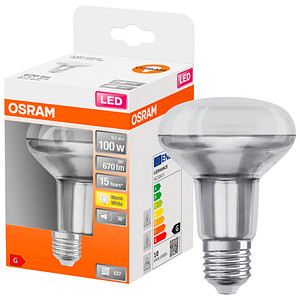 OSRAM LED-Lampe STAR R80 100 E27 9,1 W klar von Osram