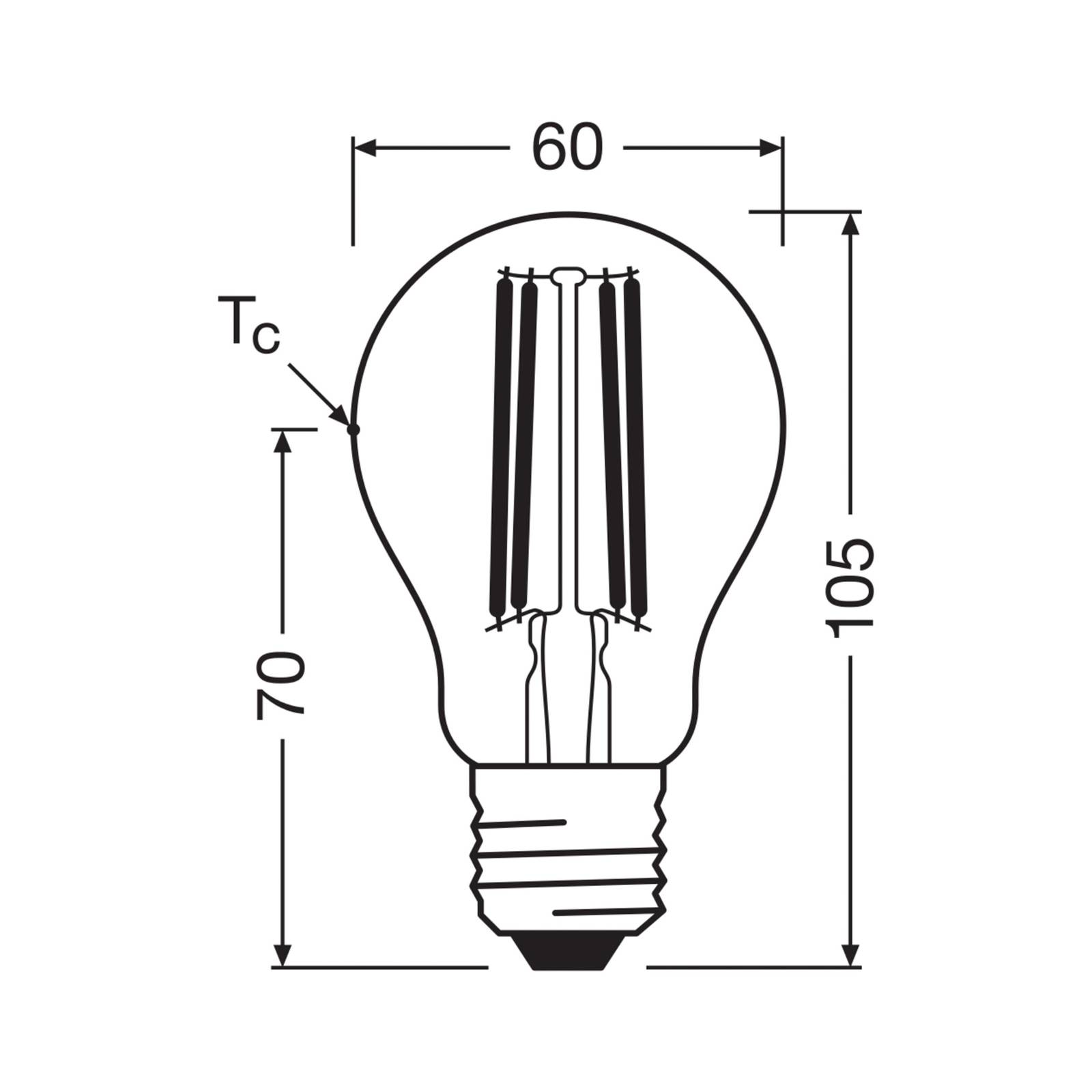 OSRAM LED-Leuchtmittel Birne Filament E27 2,2W 2700K dimmbar OSRAM LED-Leuchtmittel Birne Filament E27 2,2W 2700K dimmbar von Osram