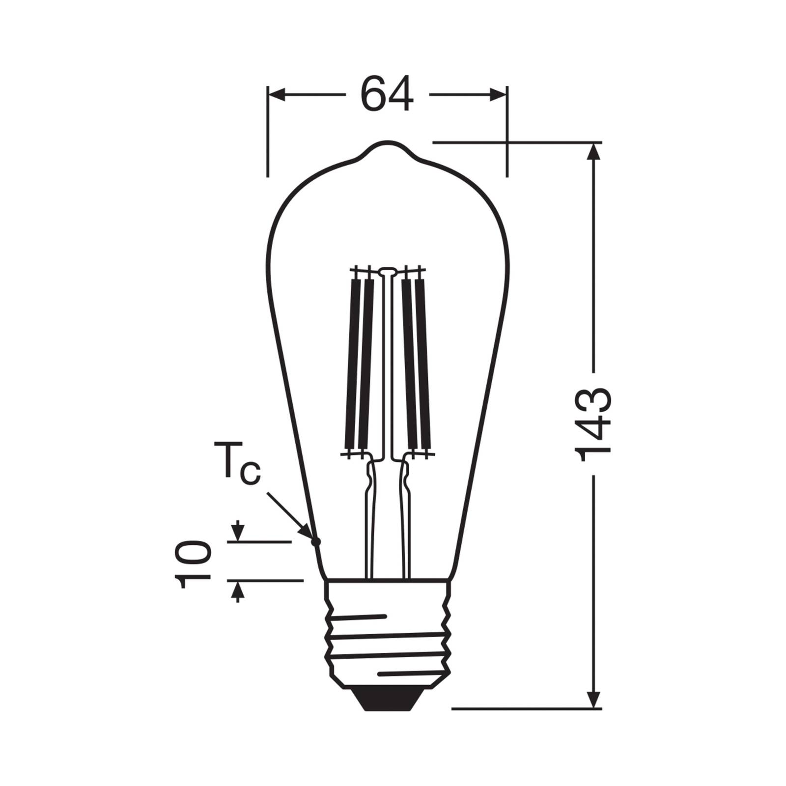 OSRAM LED-Leuchtmittel Edison E27 5W Filament 2.700K OSRAM LED-Leuchtmittel Edison E27 5W Filament 2.700K von Osram