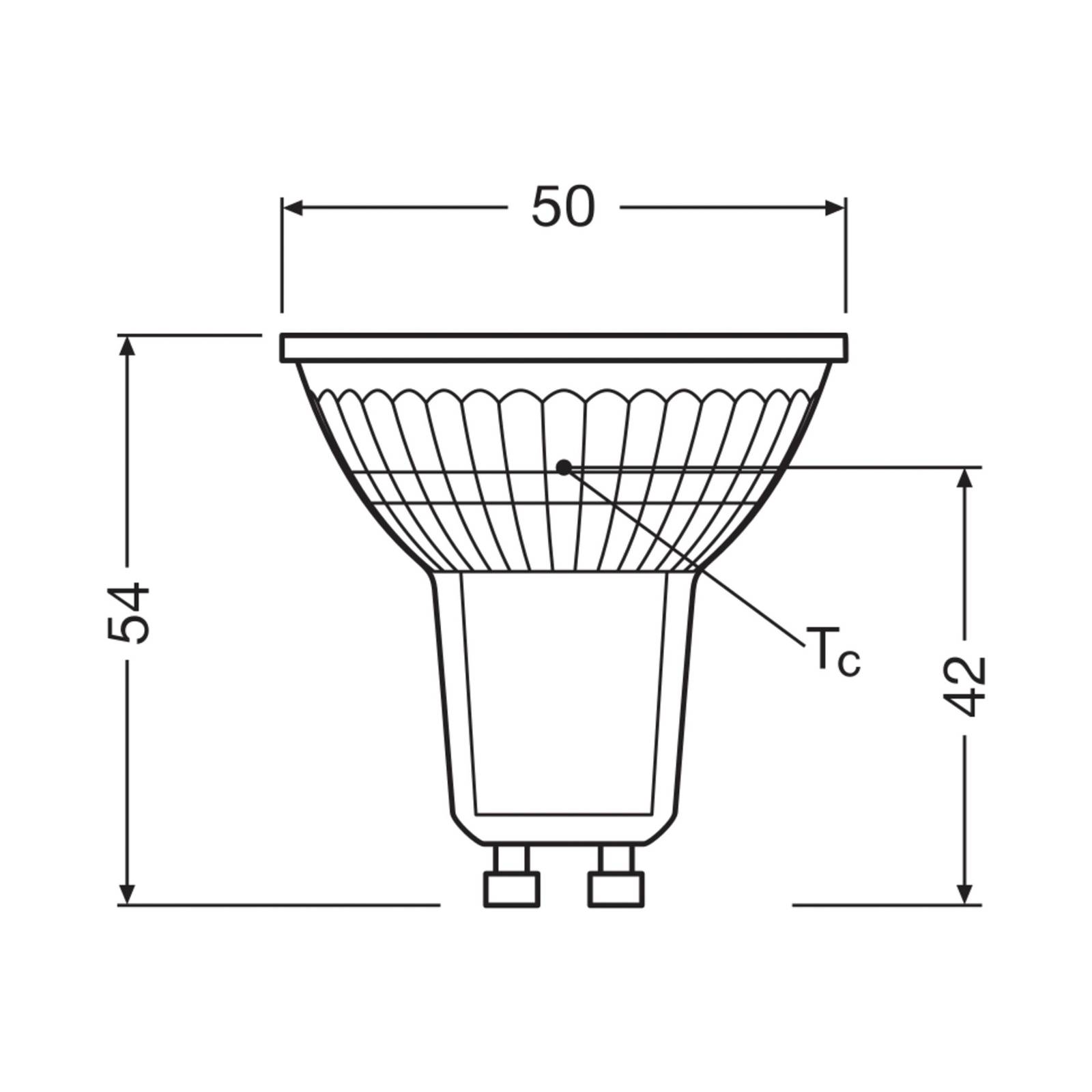 OSRAM LED-Leuchtmittel PAR16 Reflektor GU10 2,5W 100° 2.700K von Osram