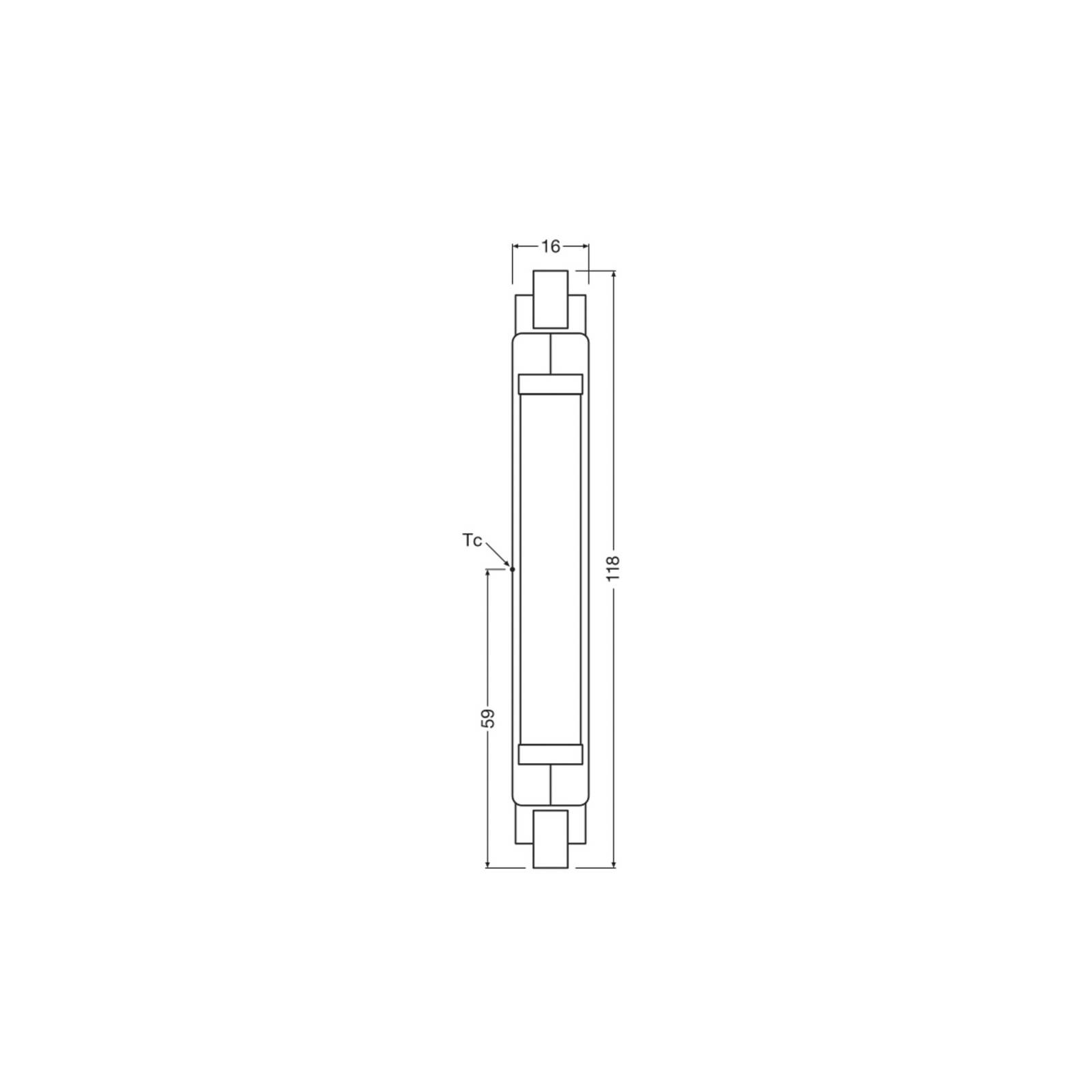 OSRAM LED-Leuchtmittel Stab R7s 117,6 mm 8W 827 Slim Line von Osram