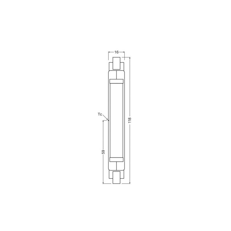 OSRAM LED-Leuchtmittel Stab R7s 117,6 mm 8W 827 Slim Line von Osram