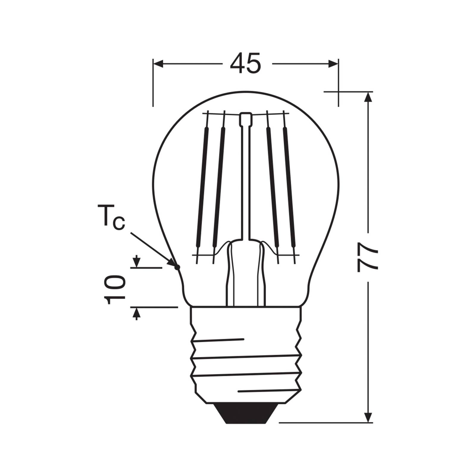 OSRAM LED-Leuchtmittel Tropfen E27 1,2W Filament 4000K 255lm OSRAM LED-Leuchtmittel Tropfen E27 1,2W Filament 4000K 255lm von Osram