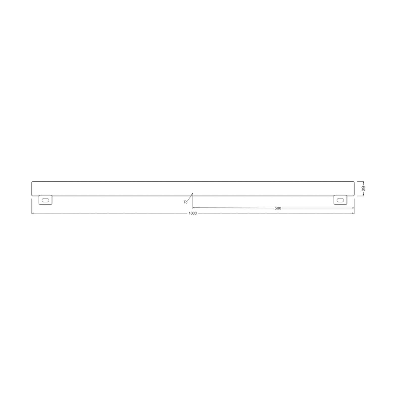 OSRAM LED-Linienlampe S14s 9,9W Röhre 2.700K 100cm matt dim von Osram