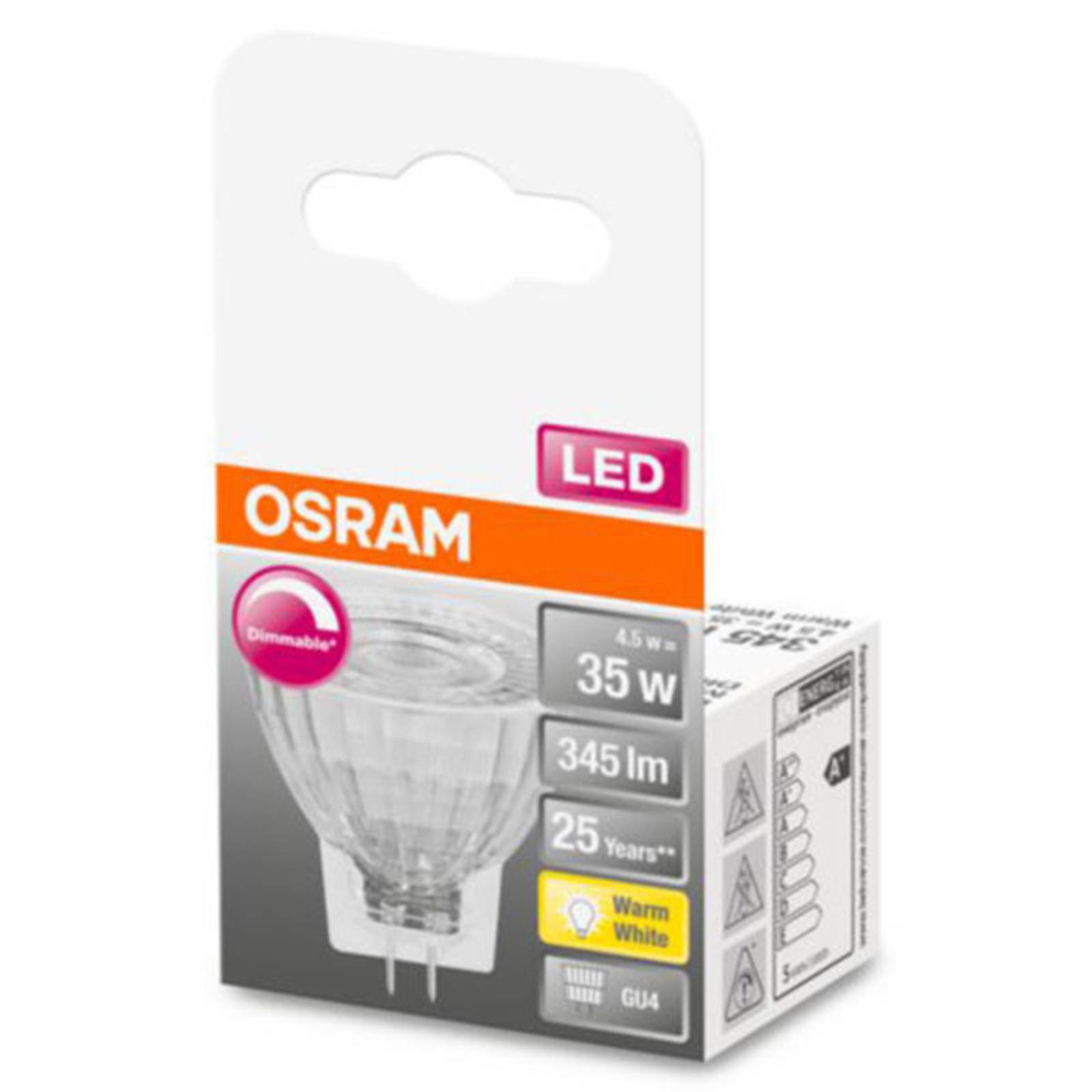 OSRAM LED-Reflektor GU4 MR11 4,5W 927 36° dimmbar OSRAM LED-Reflektor GU4 MR11 4,5W 927 36° dimmbar von Osram