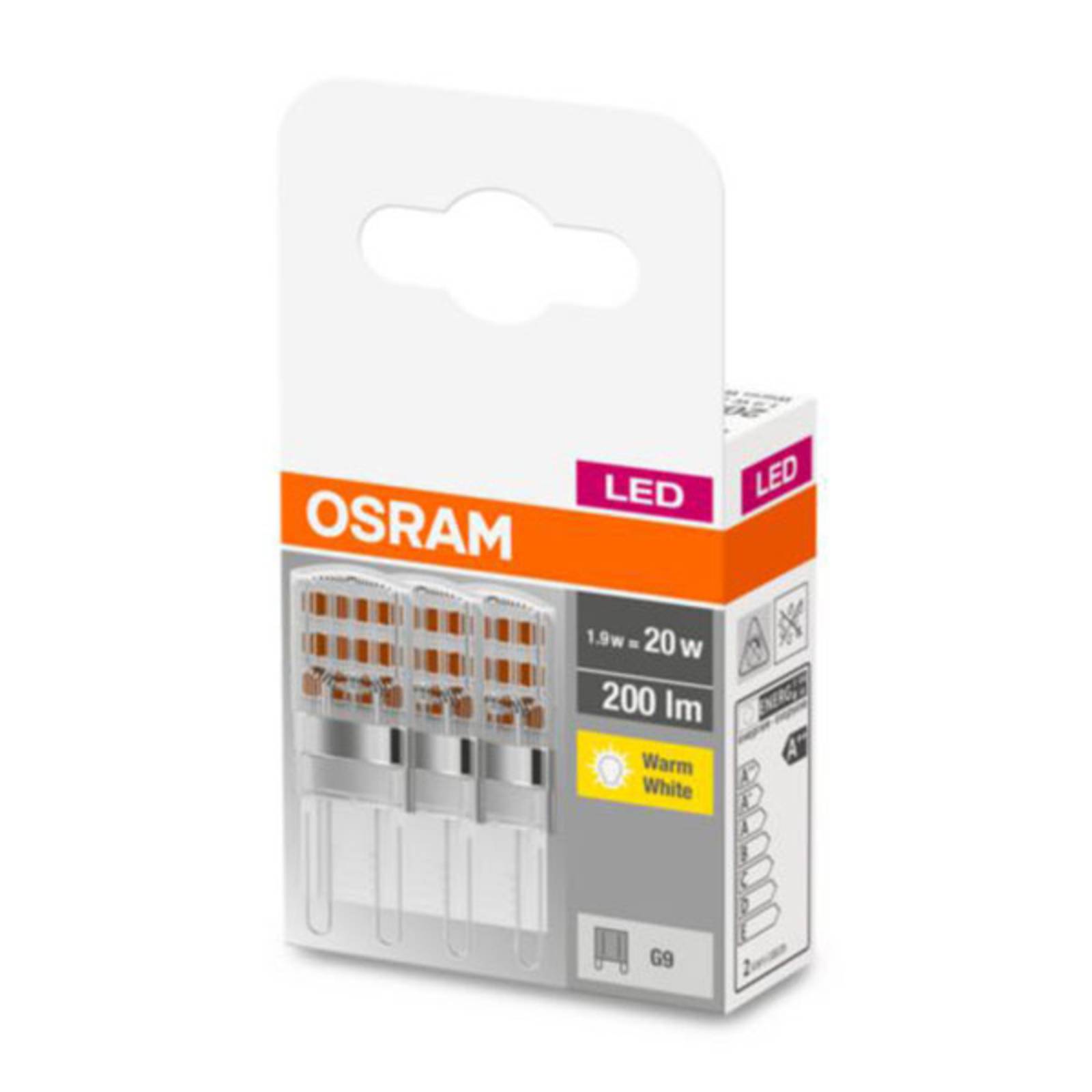 OSRAM LED-Stiftsockellampe G9 1,9W 2.700K klar 3er OSRAM LED-Stiftsockellampe G9 1,9W 2.700K klar 3er von Osram