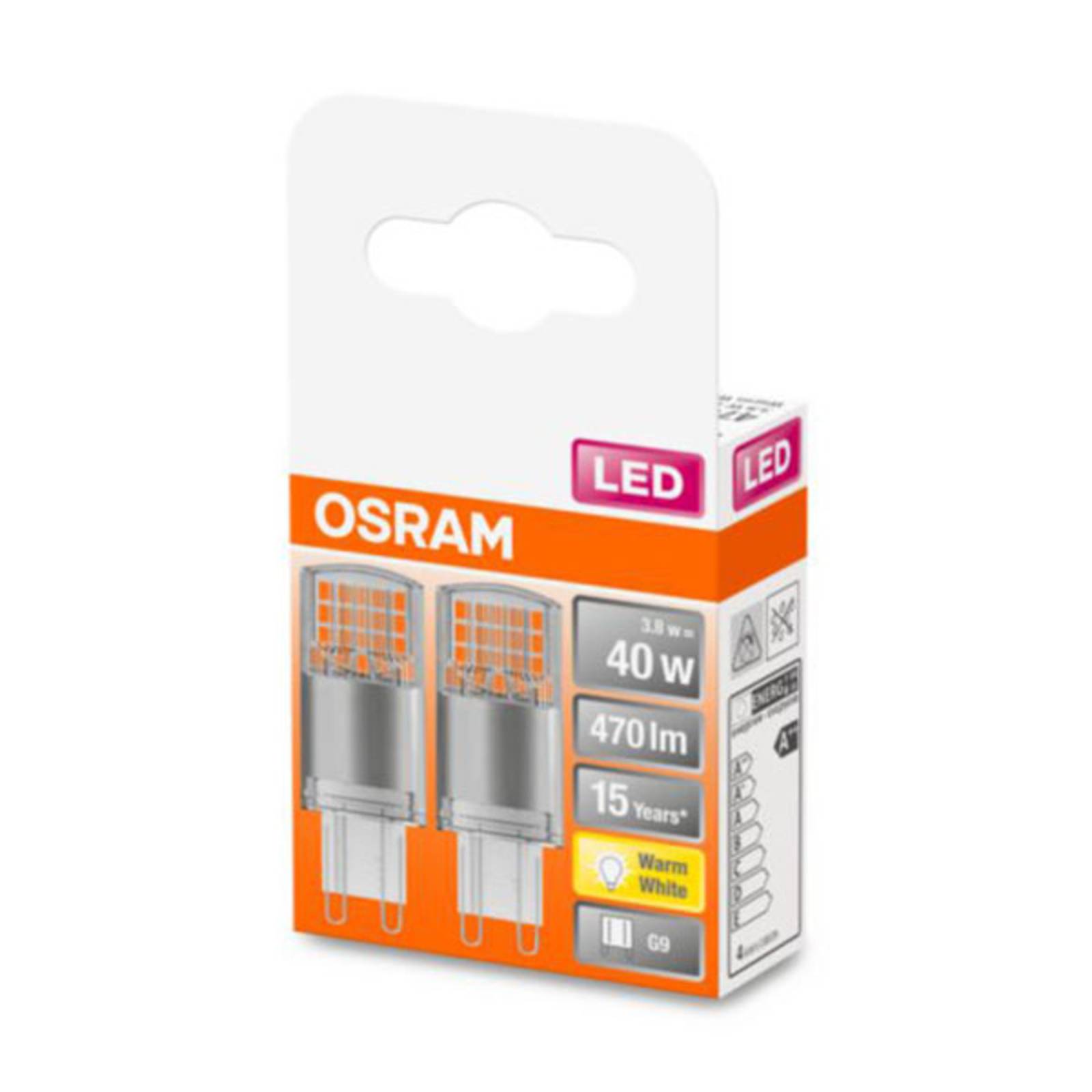 OSRAM LED-Stiftsockellampe G9 4,2W 2.700K klar 2er OSRAM LED-Stiftsockellampe G9 4,2W 2.700K klar 2er von Osram