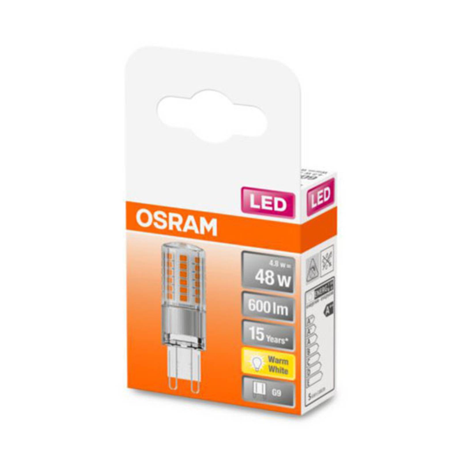 OSRAM LED-Stiftsockellampe G9 4,8W 2.700K klar OSRAM LED-Stiftsockellampe G9 4,8W 2.700K klar von Osram