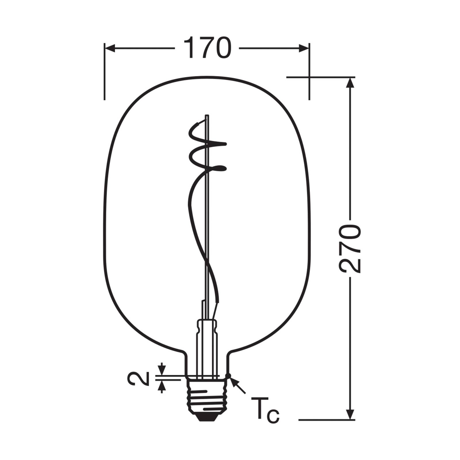 OSRAM LED Vintage 1906 Big Oval E27 4,5W 818 Filament smoke OSRAM LED Vintage 1906 Big Oval E27 4,5W 818 Filament smoke von Osram
