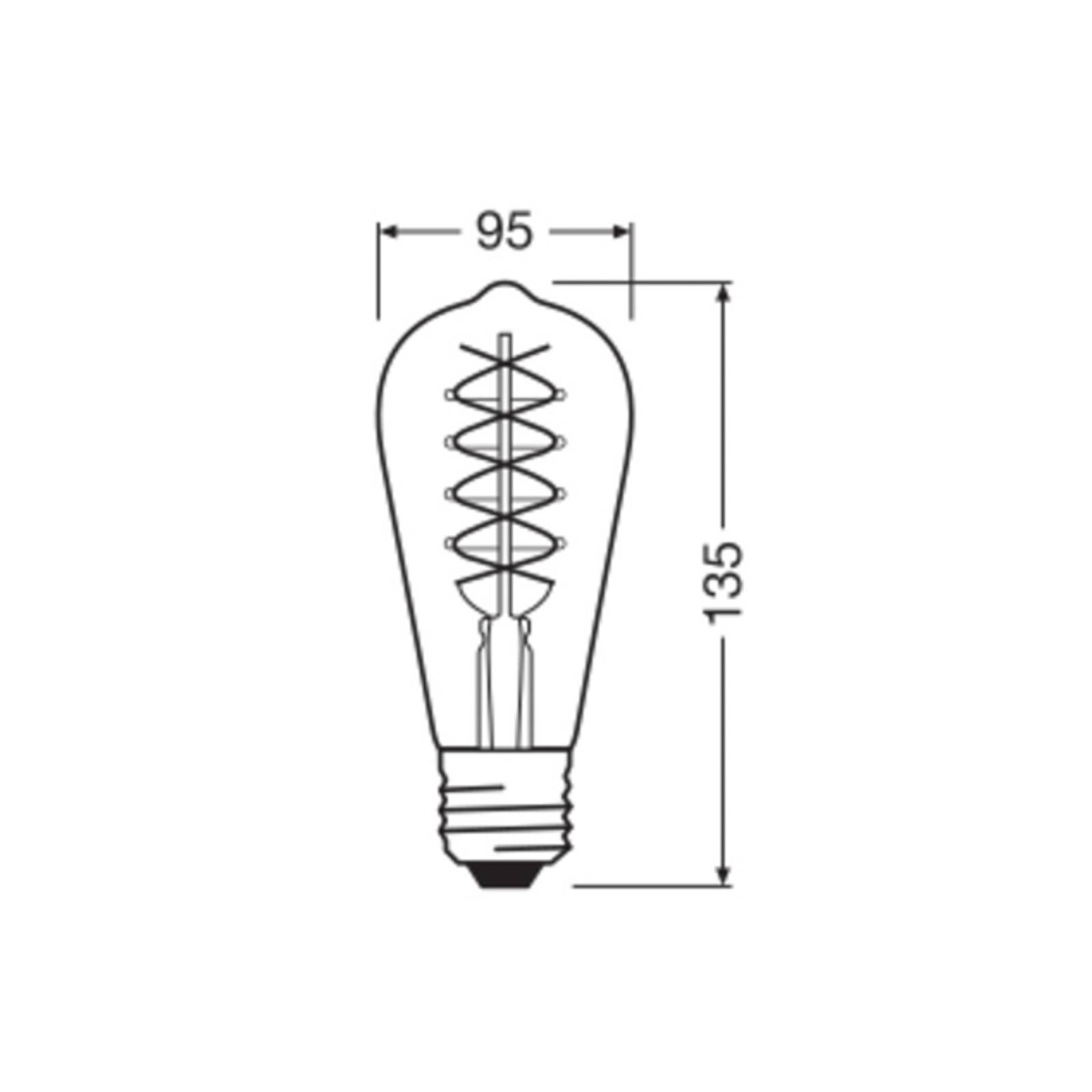 OSRAM LED Vintage 1906 Edison, gold, E27, 4,8 W, 822, dim. von Osram