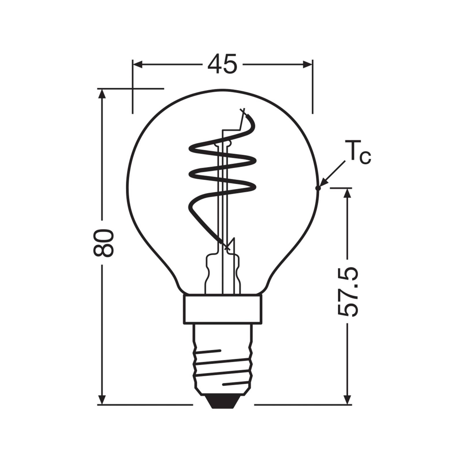 OSRAM LED Vintage P40 E14 4,6W 927 Spiral Filament klar dim OSRAM LED Vintage P40 E14 4,6W 927 Spiral Filament klar dim von Osram