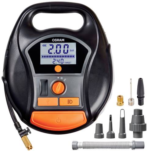 OSRAM OTIR6000 Kompressor TYREinflate 6000 5.5 bar Automatische Abschaltung, Digitales Display, mit von Osram