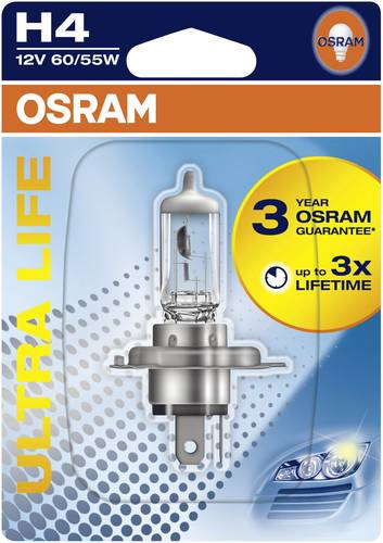 Osram 64193ULT-01B Halogen Leuchtmittel Ultra Life H4 55/60W 12V von Osram