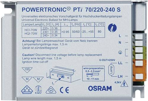 Osram Hochdruckentladungslampe EVG 70W (1 x 70 W) für Leuchteneinbau, Metallgehäuse von Osram
