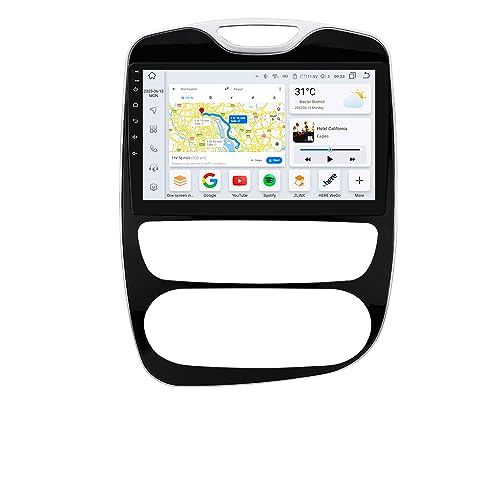 Android 12 Autoradio für Renault Clio 4 ZOE (2016-2019), 8-Core 6G+64G GPS Navi 10.1" QLED Touchscreen für Renault Clio Radio mit Wireless CarPlay Android Auto Bluetooth WiFi 4G LTE DSP RDS von Ossuret