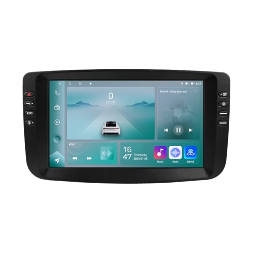 Ossuret Autoradio für FIAT Linea Punto EVO (2012-2015), 9 Zoll Android 14 Touchscreen 2+64GB GPS-Navigation mit Carplay Android Auto Lenkradsteuerung WiFi Bluetooth USB von Ossuret
