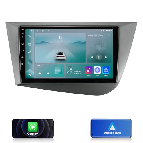 Ossuret Autoradio für Seat Leon MK2 2005–2012, 9 Zoll Android 13 Touchscreen GPS-Navigation mit Apple Carplay/Android Auto WiFi/GPS/Bluetooth/DPS/RDS/USB Ossuret Autoradio für Seat Leon MK2 2005–2012, 9 Zoll Android 13 Touchscreen GPS-Navigation mit Apple Carplay/Android Auto WiFi/GPS/Bluetooth/DPS/RDS/USB von Ossuret
